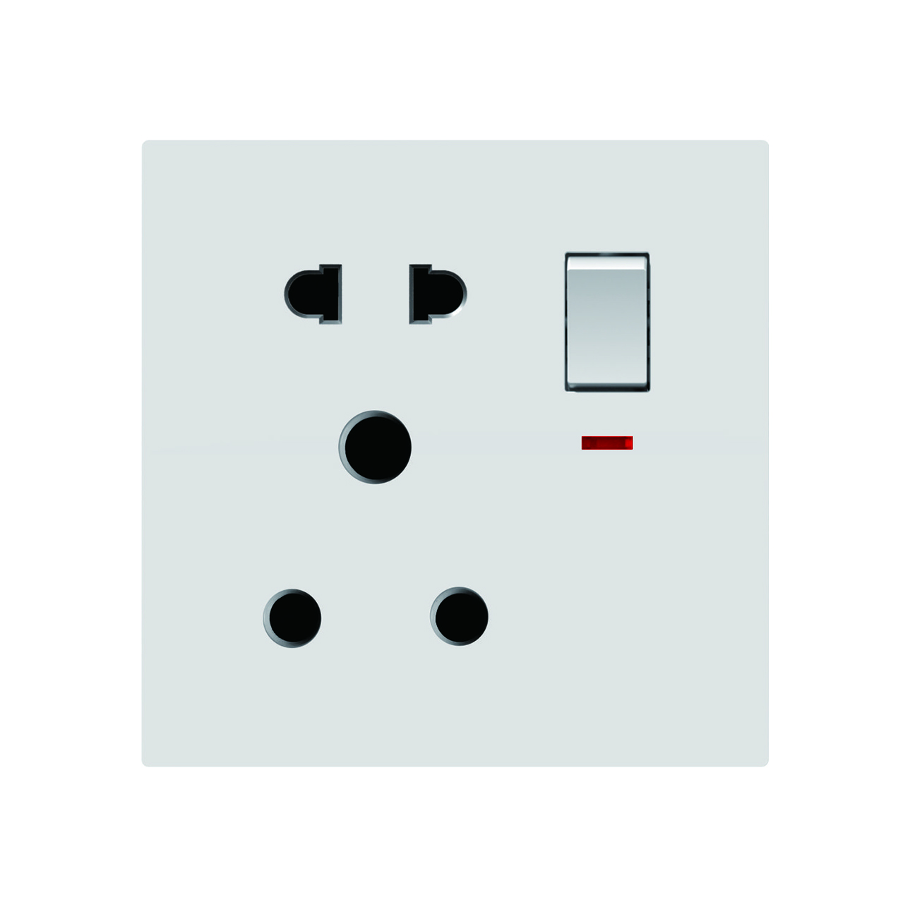 1 gang 15A socket with 2 pin socket
