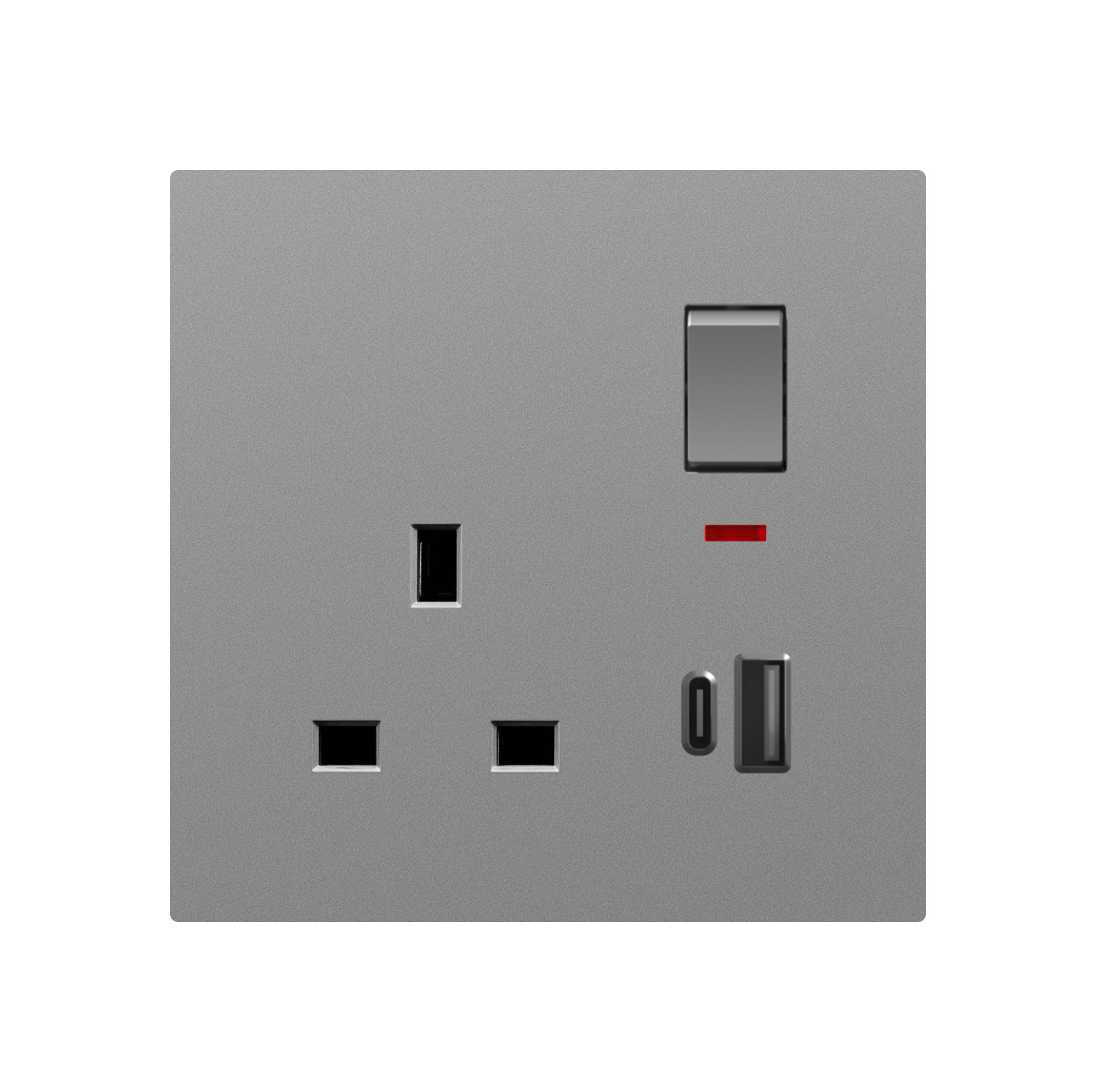 1 gang 13A socket with USB-A+C/20W